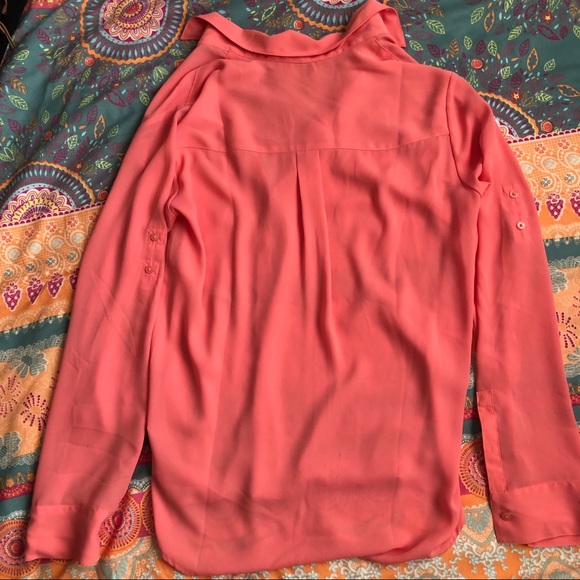 Express Chiffon Portofino Button Down - Picture 4 of 4